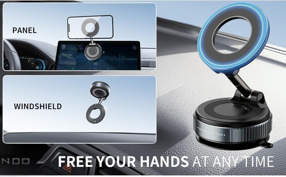 360° Vaccum Magnetic Phones Holder