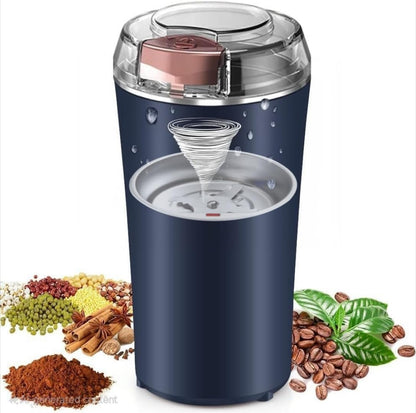 Portable Electric Coffee Grinder Spice & Coffee Bean Grinder Stainless Steel 4 Blade Mixer Grinder