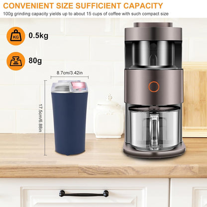 Portable Electric Coffee Grinder Spice & Coffee Bean Grinder Stainless Steel 4 Blade Mixer Grinder