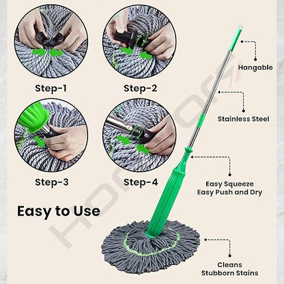 Moppers for Cleaning 2 in 1 Dehydrated, Self-Wringing Mop
