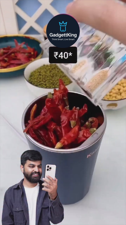 Portable Electric Coffee Grinder Spice & Coffee Bean Grinder Stainless Steel 4 Blade Mixer Grinder